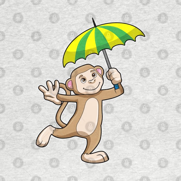 Monkey Rain Umbrella by Markus Schnabel